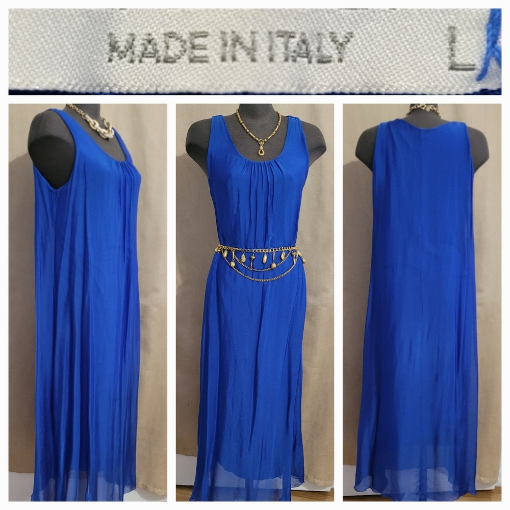 Silk Maxi Dress / L